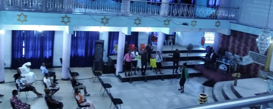 The Choir singing Praises at OIL OF JOY MINISTRIES INTERNATIONAL INC. IN BORIKIRI