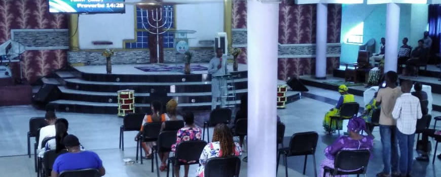 INSIDE OIL OF JOY MINISTRIES INTERNATIONAL INC. IN BORIKIRI, During a Sunday Service