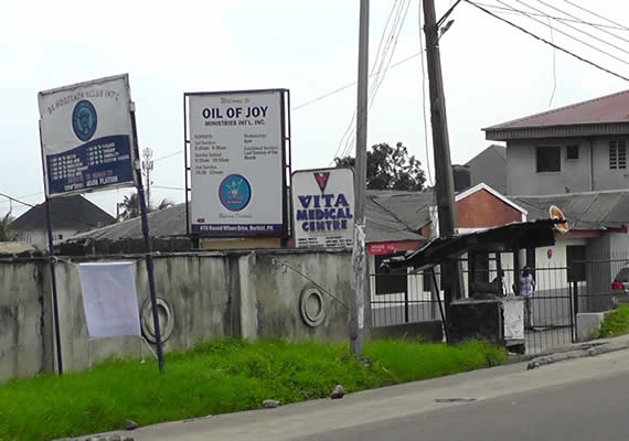 This is the Street Junction you'll see if you're coming from the New Road part of Borikiri, you're close.