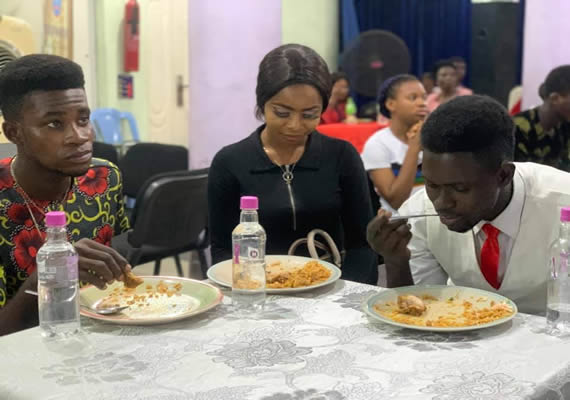 This photo was taken during an event in the church were food and beverages was provided to everyone that attended the event.